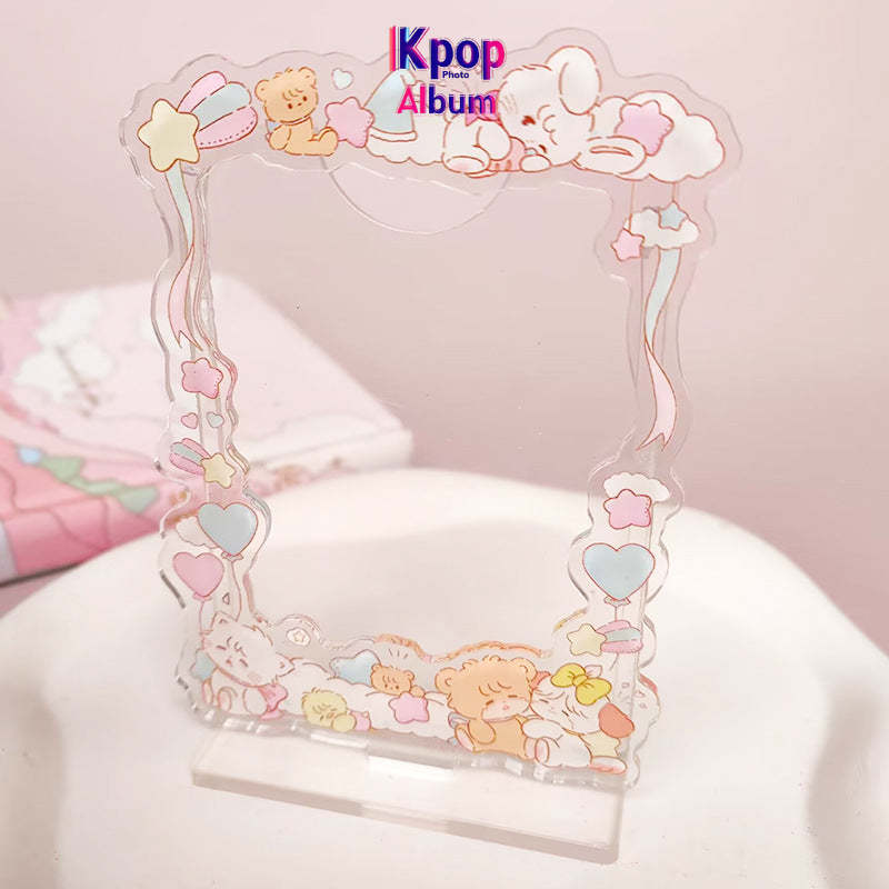 Cat card acrylic photo frame Polaroid photo Idol universal three-inch double card position card card