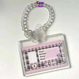Kpop Photocard Holder Crystal Butterfly 3 Inch Photo Sleeve ID Bank Cards Photo Display Holder Bus Card Protective Case