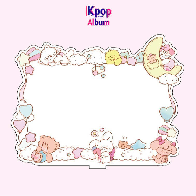 Cat card acrylic photo frame Polaroid photo Idol universal three-inch double card position card card