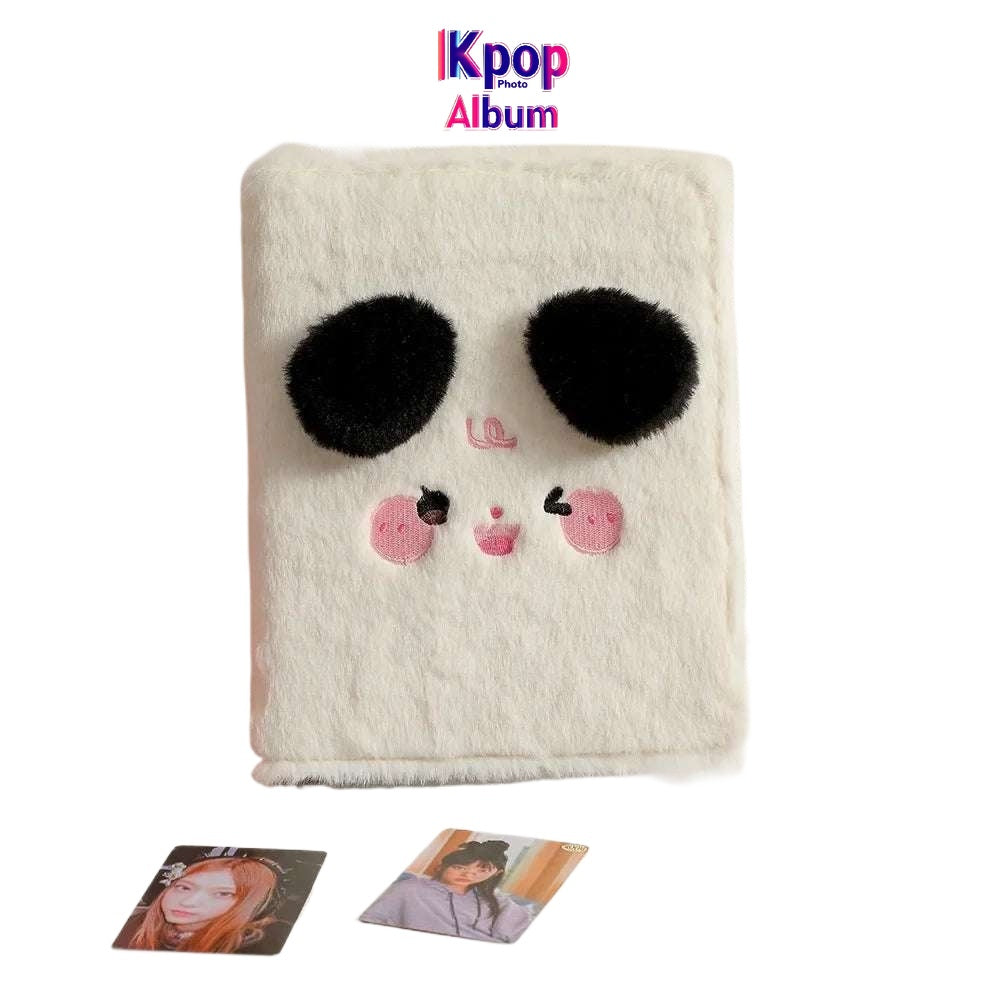 A5 Binder Photocard Holder Cute Plush Photo Album Kpop Idol Photocards Collect Book Student School Notebook Stationery