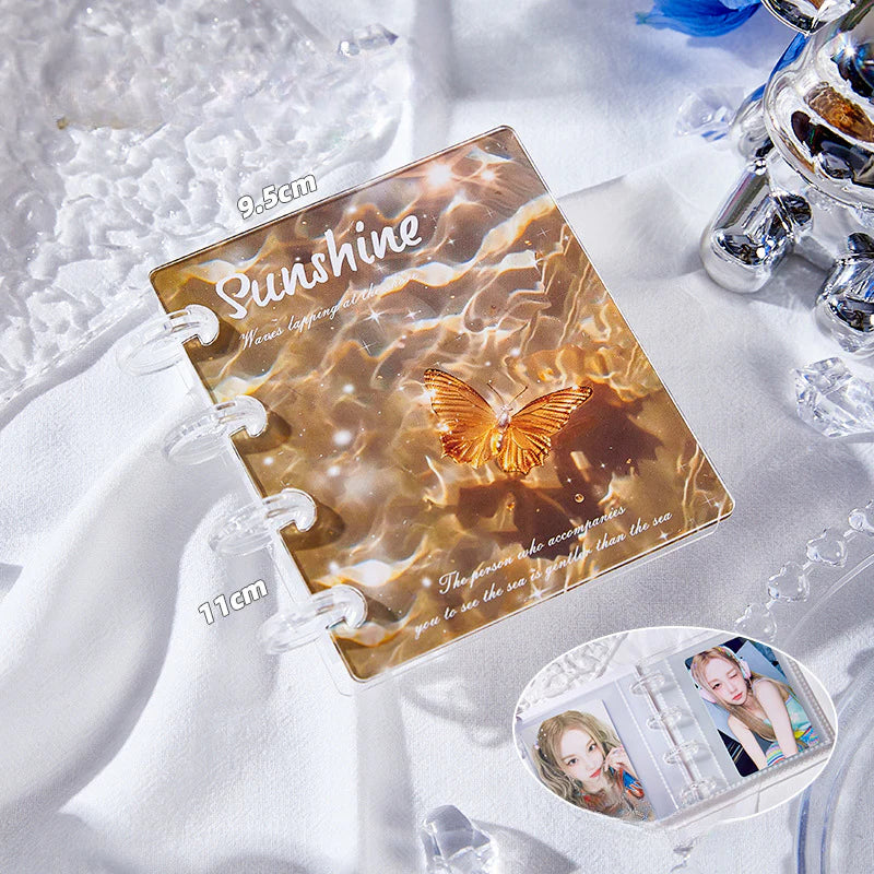 4 Ring Binder 3 Inch Binder Summer Special-Water Butterfly Kpop Photocard Binder