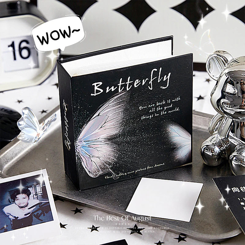 3 Ring Binder Mini Butterfly One-grid Card Binder with 10 Photocard Sleeves