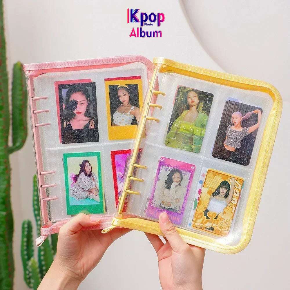 A5 Zipper Binder Photocard Holder Kpop Idol Photo Album DIY Journal Dairy Picture Collect Book School Stationery Supplies
