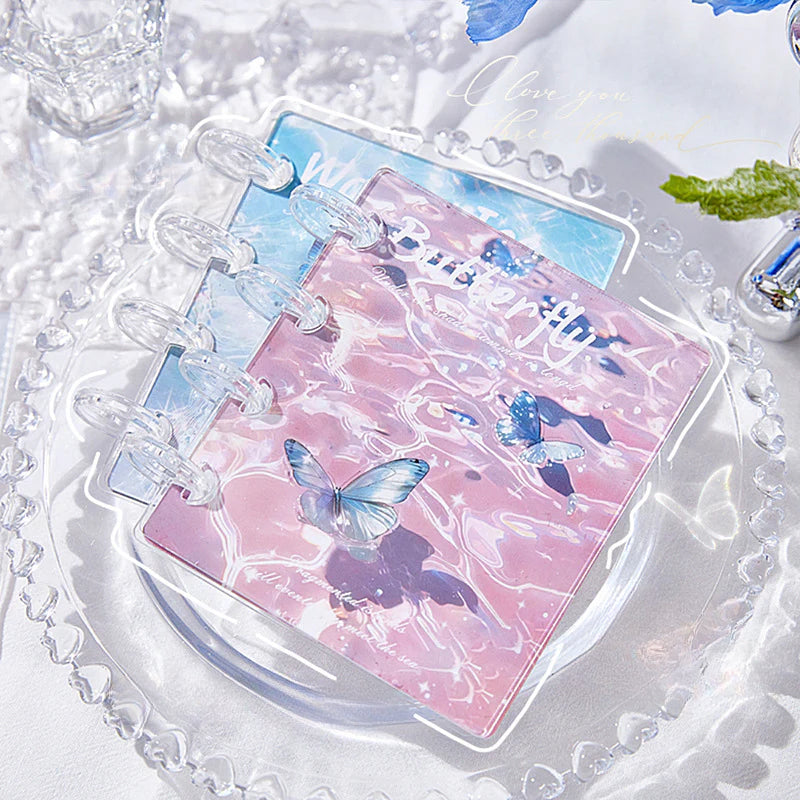 4 Ring Binder 3 Inch Binder Summer Special-Water Butterfly Kpop Photocard Binder