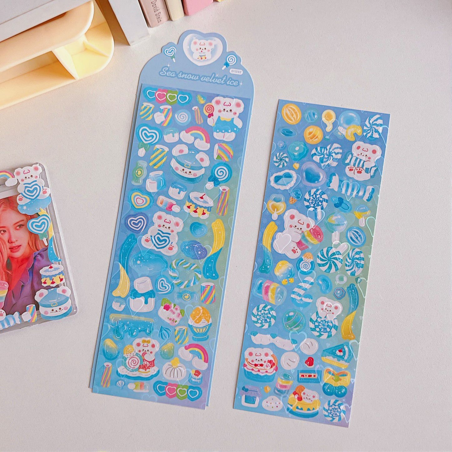Korean ins creative stickers goo card sticker children goo plate handbook DIY sticker cute material sticker wholesale