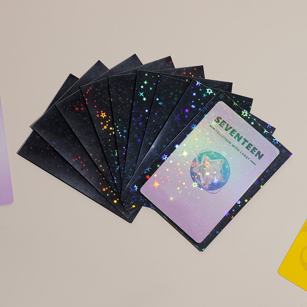 20 silk laser love double-layer card film girl album card protective cover star peripheral Polaroid small card cover