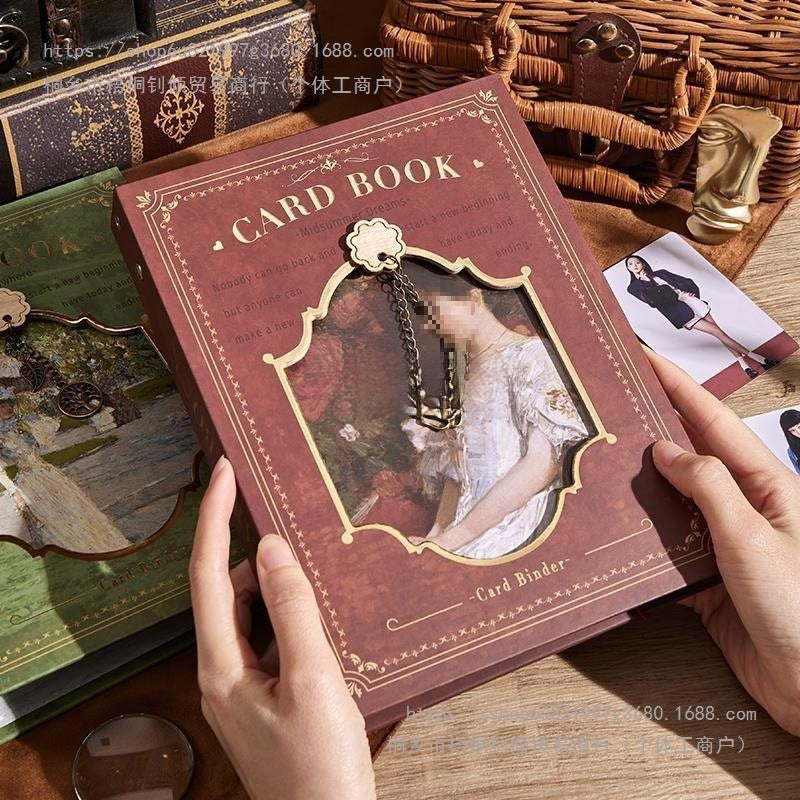 Retro Hollow Card Album Star Chasing Storage Card Collection Album High Value ins Wind 3 Inch Small Card Storage Album a5 Album