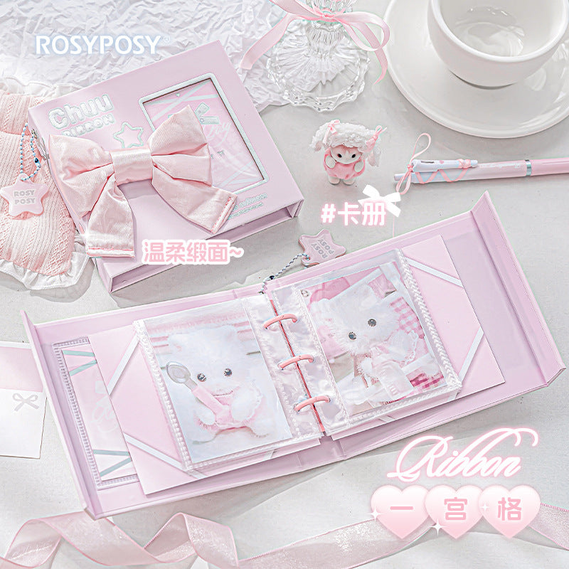 Forged Bowknot Series Mini Card Book Three-dimensional Bow One Grid Double-sided Card Book