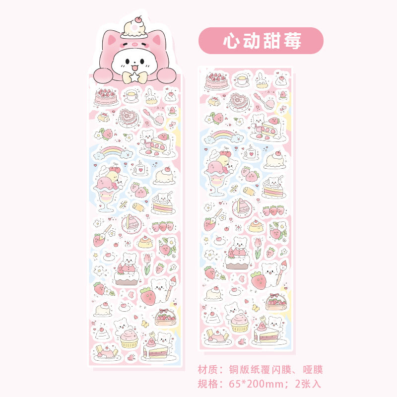 bear series stickers cute cartoon goo ka diy decorative stickers girl hand account stickers wholesale
