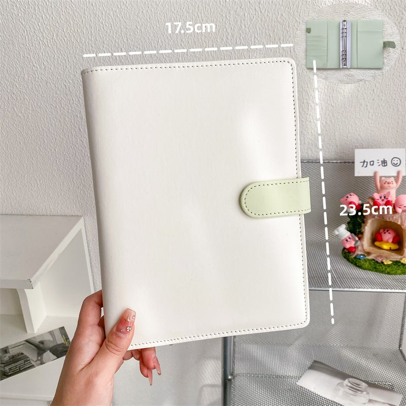 Korean simple small fresh a5 loose-leaf love denim album book 3-hole notebook loose-leaf book handbook shell