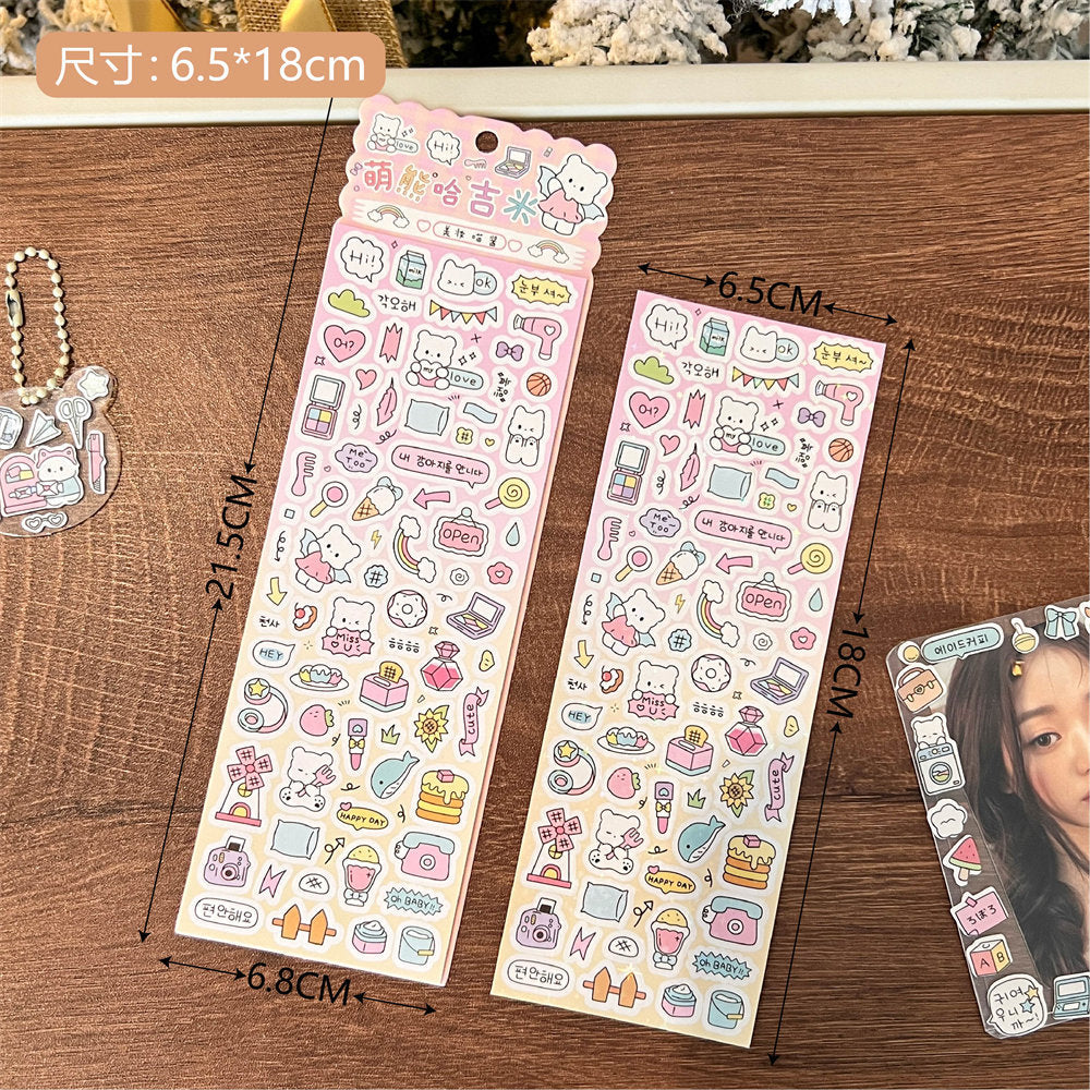 Korean ins creative stickers goo card sticker children goo plate handbook DIY sticker cute material sticker wholesale