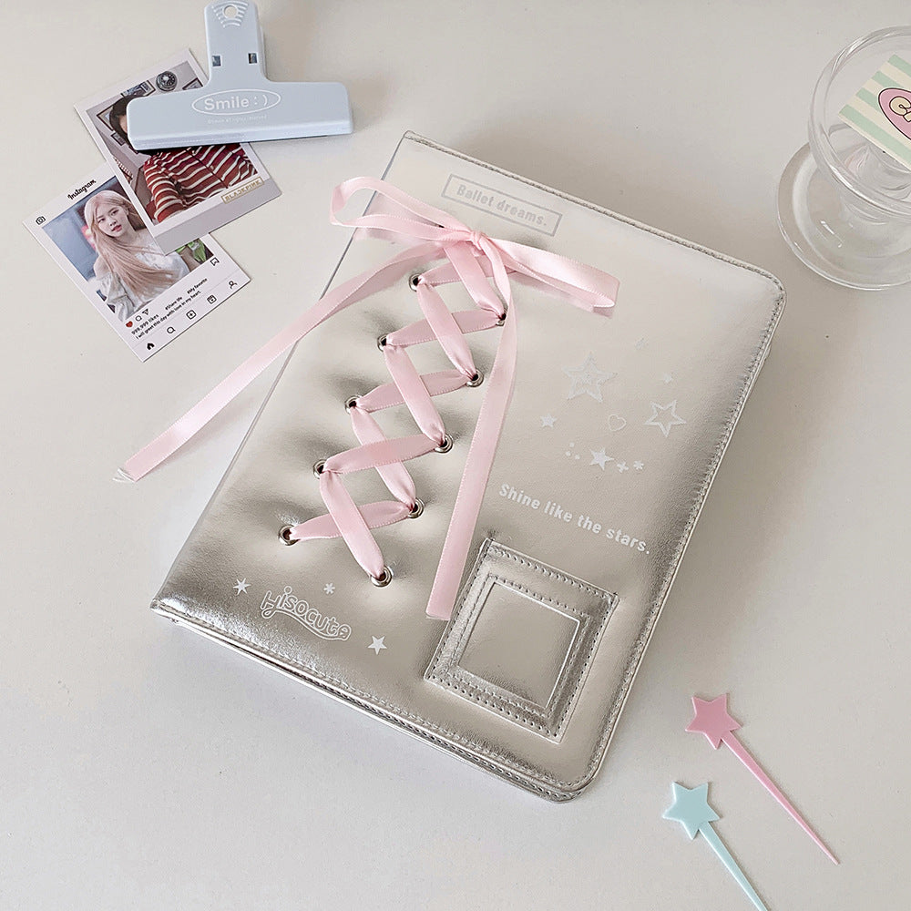 ins Korean Ballet Silver Loose-leaf Album A5 Small Card Storage Album Student Glossy