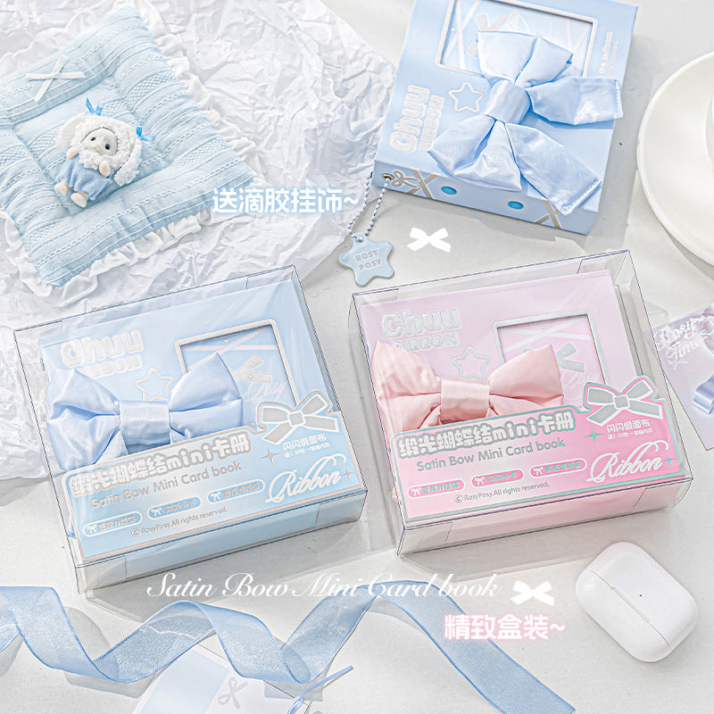 Forged Bowknot Series Mini Card Book Three-dimensional Bow One Grid Double-sided Card Book