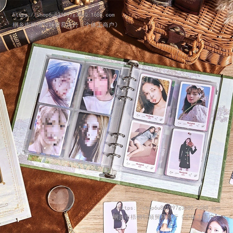 Retro Hollow Card Album Star Chasing Storage Card Collection Album High Value ins Wind 3 Inch Small Card Storage Album a5 Album