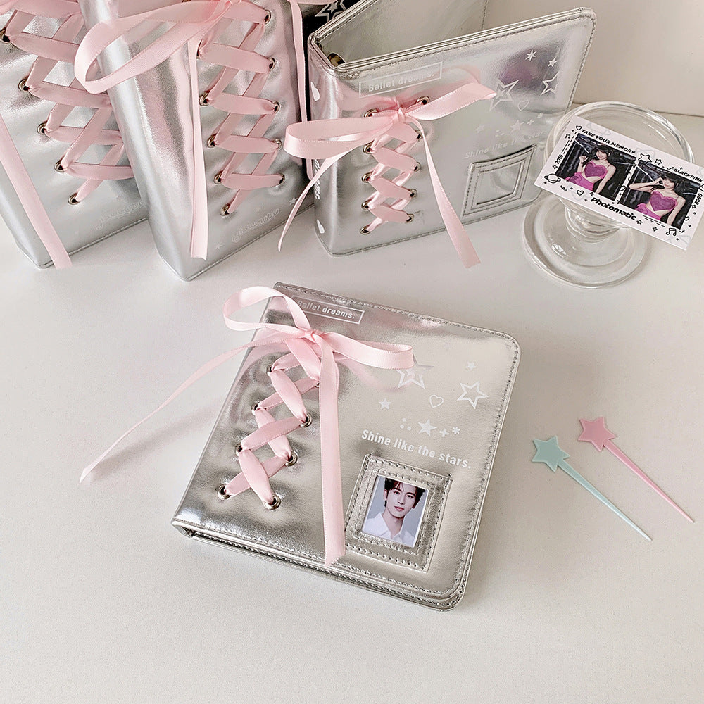 ins Korean Ballet Silver Loose-leaf Album A5 Small Card Storage Album Student Glossy