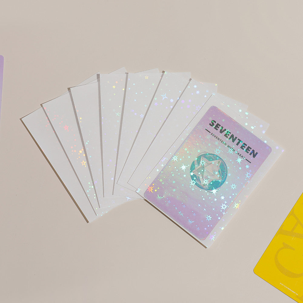 20 silk laser love double-layer card film girl album card protective cover star peripheral Polaroid small card cover