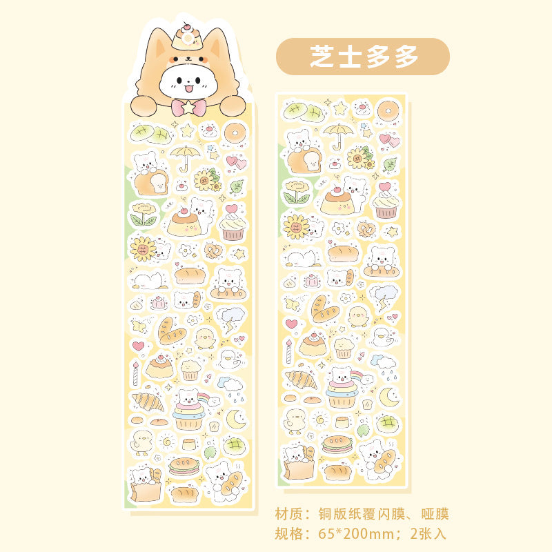 bear series stickers cute cartoon goo ka diy decorative stickers girl hand account stickers wholesale