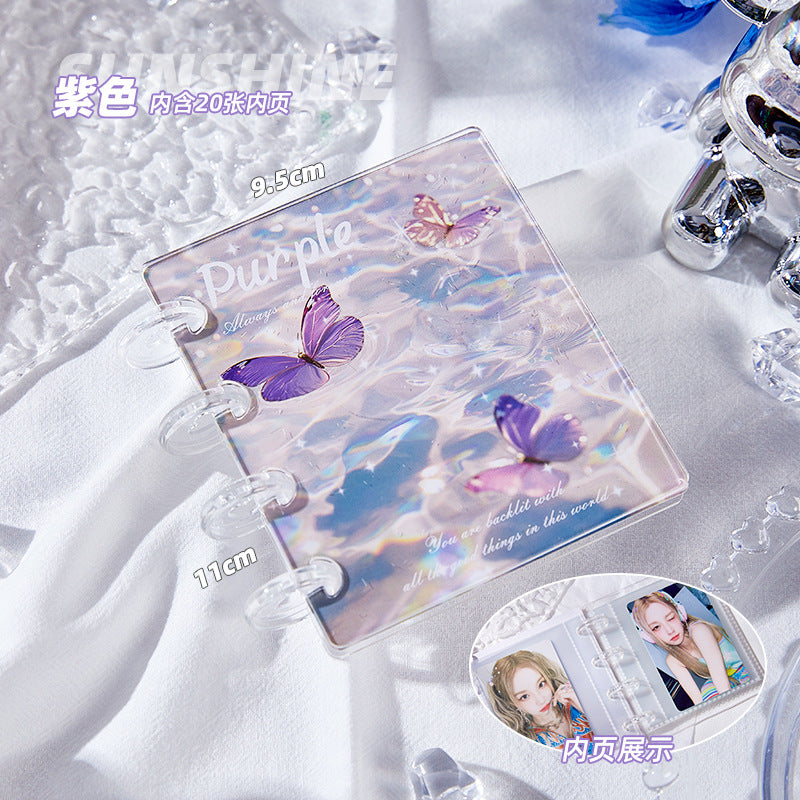 4 Ring Binder 3 Inch Binder Summer Special-Water Butterfly Kpop Photocard Binder
