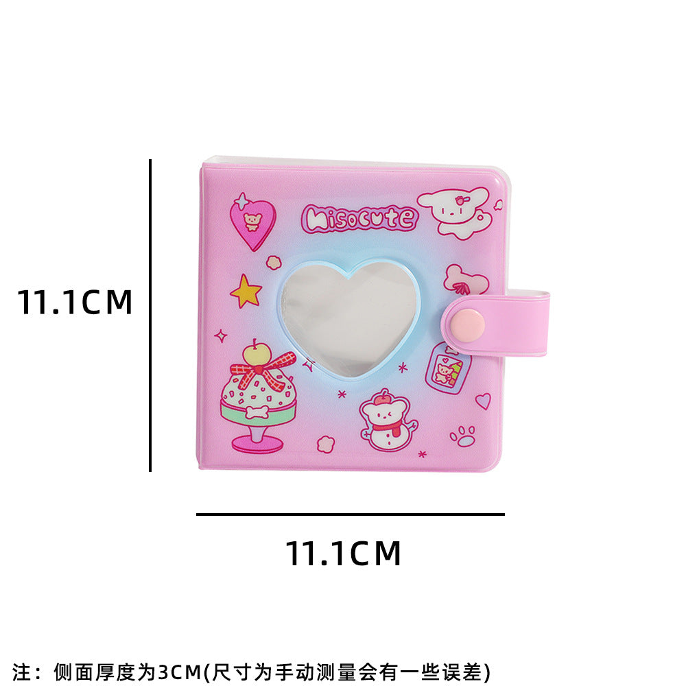 ins style cartoon PVC three-hole loose-leaf photo album Korean girl star chasing album card storage album Student small card album