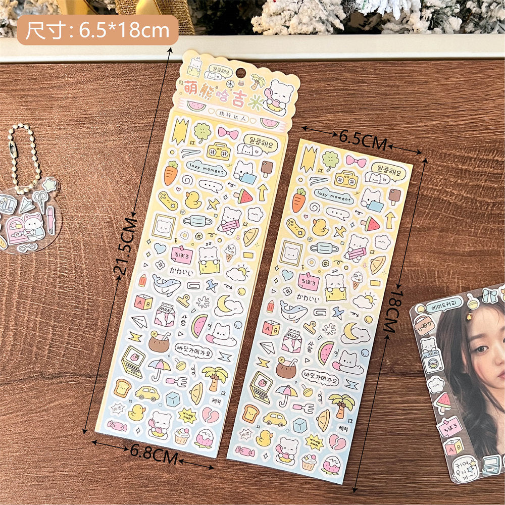 Korean ins creative stickers goo card sticker children goo plate handbook DIY sticker cute material sticker wholesale