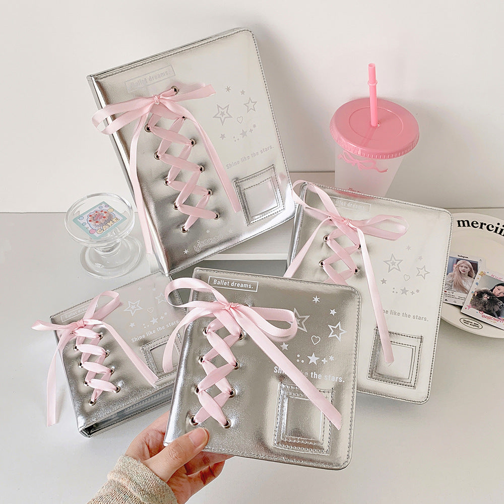 ins Korean Ballet Silver Loose-leaf Album A5 Small Card Storage Album Student Glossy