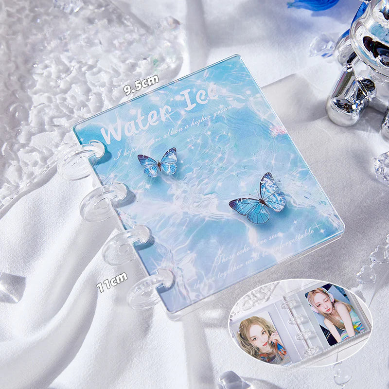 4 Ring Binder 3 Inch Binder Summer Special-Water Butterfly Kpop Photocard Binder