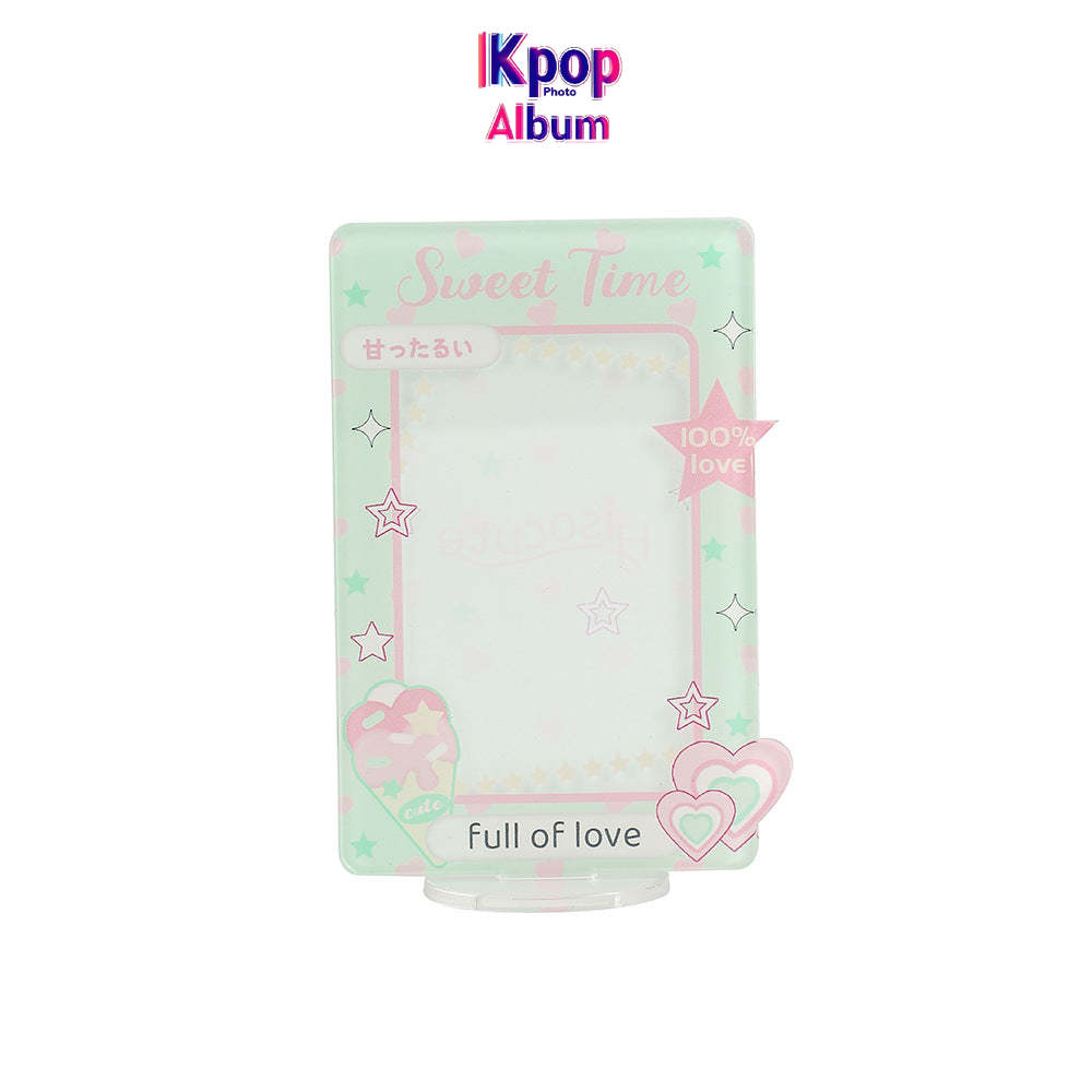 Hisocute Student Dormitory Desk Three-inch Photo Frame Polaroid Small Card Chasing Star Standing Brand Ornament Girl Set Table
