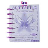 7 Ring A5 Binder Butterfly with 20 Sheets Card Sleeves
