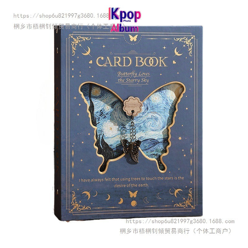 Retro Hollow Card Album Star Chasing Storage Card Collection Album High Value ins Wind 3 Inch Small Card Storage Album a5 Album