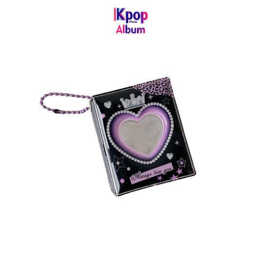 2-Inch cartoon big head sticker mini album, star chasing girl ID photo, palace grid card album, love hollow storage album