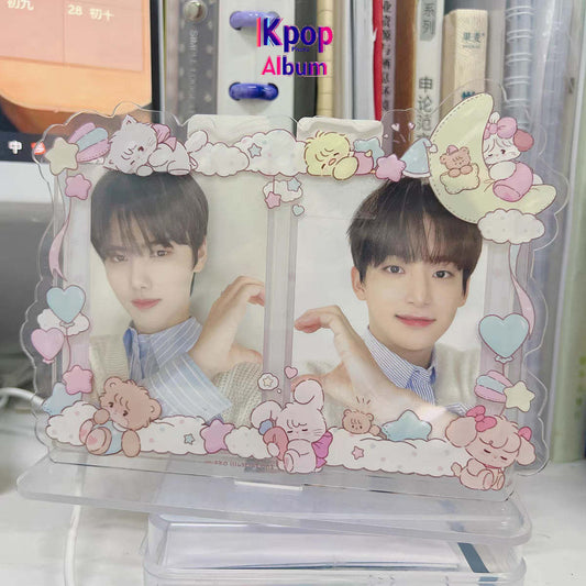 Cat card acrylic photo frame Polaroid photo Idol universal three-inch double card position card card