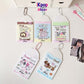 Student cartoon graffiti animal PVC hollow transparent three-inch card cover girl star chasing small card display pendant card bag