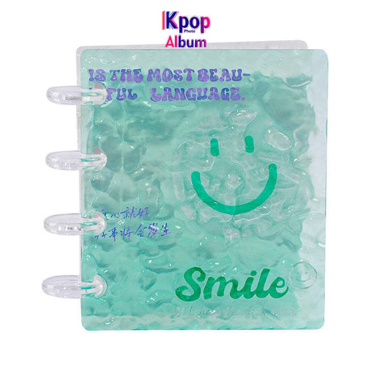 Vitality gradually changes, water ripples, a palace grid card album, transparent and high-value color small fresh mini mushroom buckle album