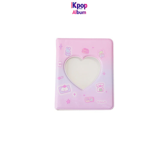 PVC Mini Three Inch Album +10 Inner Pages Per Grid Girl Album Card Storage Album Ins Star Peripheral Polaroid Small Card Album