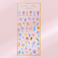 Korean ins unicorn crystal Epoxy sticker creative bronzing hand account decorative sticker student diary DIY sticker