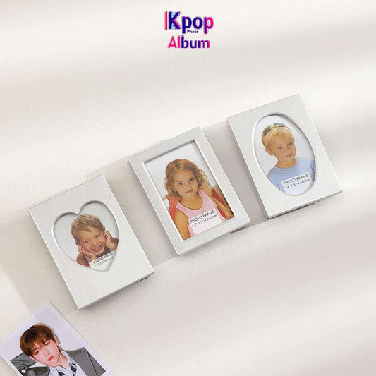 Simple metal mini photo frame two-inch big head sticker display frame protective frame decorative frame certificate photo desktop ornament