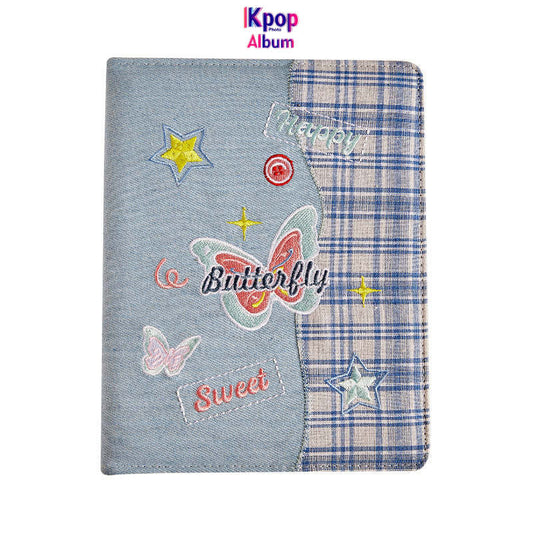 Butterfly Card Album Girls High-value Embroidery A5 Loose-leaf Album Sigongge Aidou Album Small Card Star Chasing Storage Album