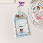 Student cartoon graffiti animal PVC hollow transparent three-inch card cover girl star chasing small card display pendant card bag