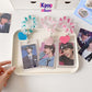 Summer transparent acrylic hard card cover, love keychain pendant card bag, girl Polaroid 3-inch star chasing card cover