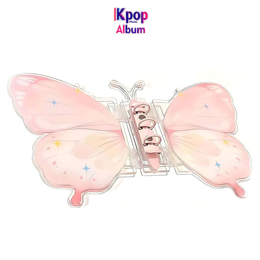ins Wind Butterfly Card Album Acrylic Card Album Photo Album Loose-leaf Book Gumei Display Album Girl's Heart