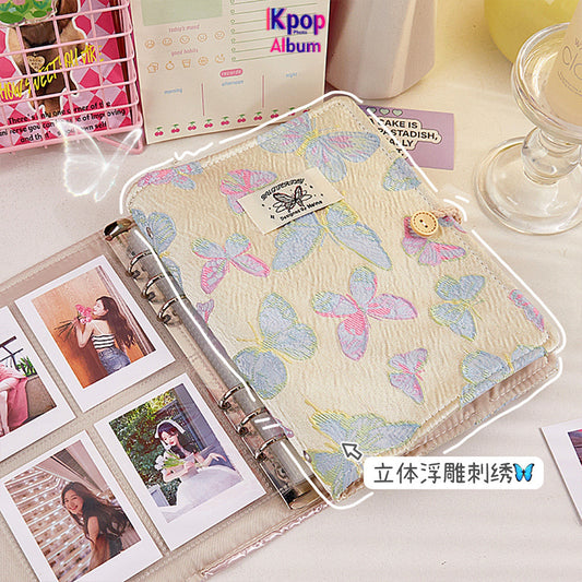 High-value butterfly card album niche ins three-dimensional relief Polaroid photo album girls star chasing 3-inch small card storage album
