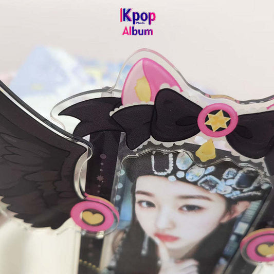 Acrylic insert card vertical card photo frame ornament vertical card star peripheral small card display stand card album card slot sticker album