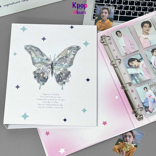 Butterfly A4 Kpop Photocard Holder Idol Binder Photo Album Collect Book