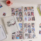 Korean A4 frosted loose-leaf photo album with 25 Premium Photocard Sleeves 9 grid Polaroid storage book Student girls three inch star card book