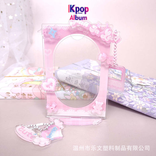 Star dismantling music small card photo frame standing brand keychain cute gift desktop ornament spot wholesale