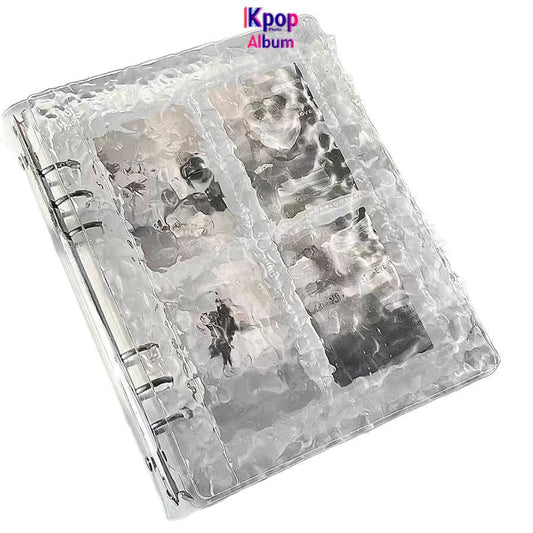 Transparent Crystal Corrugated Card Album A5 Loose-leaf Sigong Grid Three Inch Idol Polaroid Star Chasing Small Card Album Storage Album