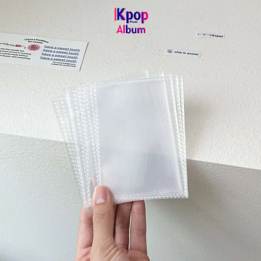 3inches Binder Photocard Holder Kpop Idol Photo Album with 20pcs Inner Pages Colorful Photocards Album Para Fotografias