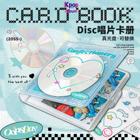 3inch Binder Photocard Holder Kpop Idol Photo Album with 20pcs Inner Pages Photocards Collect Book Album for Photographs