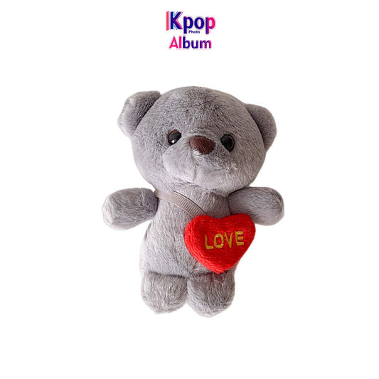 Cartoon love bear plush keychain pendant student doll schoolbag pendant plush doll jewelry female