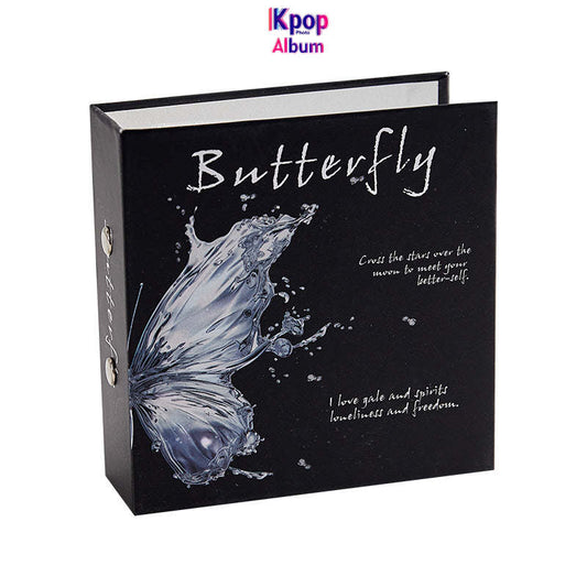 3 Ring Binder Mini Butterfly One-grid Card Binder with 10 Photocard Sleeves